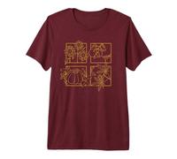 Farmer Flower Sunflower Chestnut Apples Pumpkin Premium T-Shirt