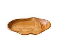 Farmer Fruit Tray - Handmade Wooden Plate, Decorative Food Holder, Vintage Kitchen Accent, Elegant Counter Organiser with Natural Grain | Wooden Salad Bowl in Wide Shape for W