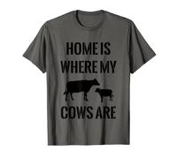 Farmer Gifts Farm Cow calf Home is where my cows are T-Shirt
