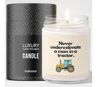 Farmer Gifts - Luxury Soy Wax Candle - Vanilla, Jasmine, Sugared Almond - Makester