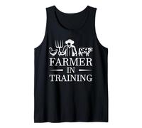 Farmer in Training Farm Kid Future Ranch Helper Design Retro Tank Top