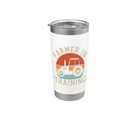 Farmer in Training Tractor Retro Graphic Farming Stainless Steel Insulated Tumbler