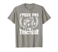 Farmer J'Peux Pas J'Ai Tractor Farmer T-Shirt, Men, Slate Grey, XX-Large