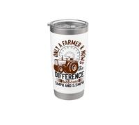 Farmer Knows The Difference Between 5mph and 5.5mph Tractor Stainless Steel Insulated Tumbler