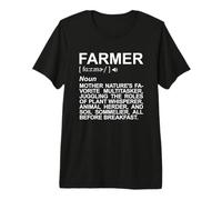 Farmer Meaning Peasant Crop Growing Premium T-Shirt