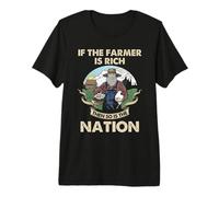 Farmer Nation Quote Chicken Egg Rural Homestead Design Retro Premium T-Shirt
