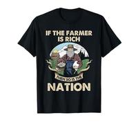 Farmer Nation Quote Chicken Egg Rural Homestead Design Retro T-Shirt