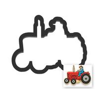 Farmer On A Tractor Cookie Cutter with Easy Push Design (3 inches)