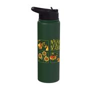 Farmer Pears Apples Flower Sunflower Corn on The Cob Stainless Steel Insulated Water Bottle