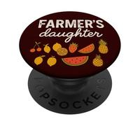 Farmer’s Daughter Cute Fruit Graphic Country Girls & Women PopSockets Adhesive PopGrip