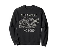 Farmer Support No Farmers No Food Agriculture Message Retro Sweatshirt