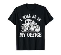 Farmer Tractor Retro I Will Be Funny In My Office Farmer T-Shirt