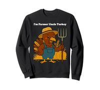 Farmer Uncle Turkey Thanksgiving Family Matching Farming Men Sweatshirt