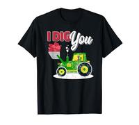 Farmer Valentines Day Gift For Her & Him - Cute Farm Tractor T-Shirt