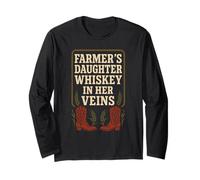 Farmers Daughter Country Roots Rural Pride Farm Life Rustic Long Sleeve T-Shirt