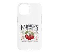 Farmers Fruit Flowers Market Cherry Fruits Fresh Cherries Case for iPhone 15