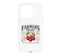 Farmers Fruit Flowers Market Cherry Fruits Fresh Cherries Case for iPhone 15 Pro