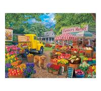 Farmers Market 27.6" x 19.7" Puzzles for Adults 1000 Pieces,Vibrant Farm Stand, Fresh Produce & Bustling Market Scene Jigsaw