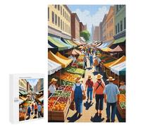 Farmer's Market Day 1000 Piece Puzzles for Adults And Kids Impossible Puzzle Unique Jigsaw Puzzles Ideal for Relaxation and Family Fun