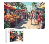 Farmer's Market Day 1000 Piece Puzzles Impossible Hard Difficult Challenging Puzzles for Adults Simple Fashion Challenge Jigsaw Puzzles Christmas Puzzle Jigsaw Puzzles for Adults Kids