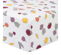 Farmers Market Deluxe Flannel Fitted Crib Sheet-Garden Veggie Scatter Print Cotton Flannel, Fully Elasticized, 10 in Deep Pockets, Fits Standard Crib Mattress 28 in x 52 in