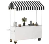 Farmers Market Display Thickened Metal Frame 240kg Load Capacity Storage Space Waterproof Canopy Outdoor Vendor Cart for Farmers Market Street Vending Events Display