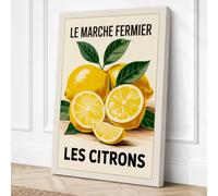 Farmer's Market Lemons Canvas Wall Art Print 24x16 Inch