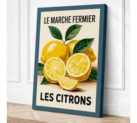 Farmer's Market Lemons Canvas Wall Art Print 30x20 Inch