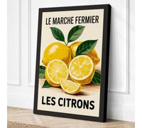 Farmer's Market Lemons Canvas Wall Art Print 30x20 Inch