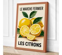 Farmer's Market Lemons Canvas Wall Art Print 36x24 Inch