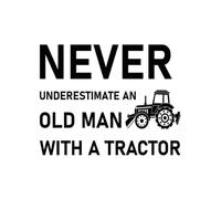 Farmers Never Underestimate An Old Man With A Tractor Funny Farmer Notebook: 100 pages,8.5x11 inch