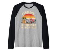 Farmers Outstanding in Their Field Corn Raglan Baseball Tee