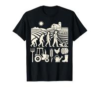 Farmhand Evolution Rural Farming Agriculture Design T-Shirt