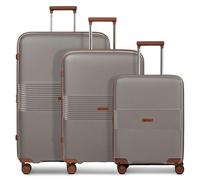 Farmhood Eco Edition Sustainable Hard Shell Suitcase Set 3-Piece | Trolleys with Expansion Pleat Expandable by 6 cm | Robust and Lightweight Material, 4 Double Wheels & TSA Lock | Men and Women
