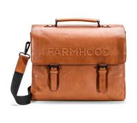 Farmhood Memphis briefcase XXL 3 compartments leather 39 cm brown