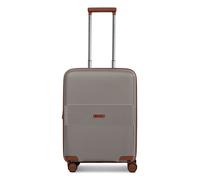 Farmhood Eco Edition Hard Shell Cabin Suitcase Sustainable Small Cabinet Trolley 40 x 22 x 55 cm with Expansion Pleat Expandable from 44 to 50 Litres Ultra Light Only 2.9 kg, cappuccino, Koffer S (55