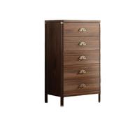 Farmhouse 5-Drawer Chest of Drawers with Metal Handles Wooden Storage nizer for Living Room Entryway and Bedroom - Stylish & Functional Dresser