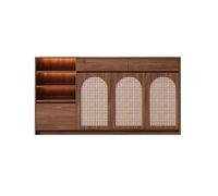 Farmhouse Accent Cabinet - Stylish Sideboard Storage for Living Room Wall-Mounted Tea Cabinet Versatile Integrated Storage Solution Rustic Home Decor Space-Saving Furniture