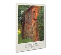 Farmhouse At Kammer With Border By Gustav Klimt Classic Painting Hrz Canvas Wall Art Print Ready to Hang, Framed Picture for Living Room Bedroom Home Office Décor, 30x20 Inch (76x50 cm)