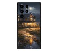 Farmhouse at Night Printed Phone Case Slim Cute Cellphone Protective Cover Unisex Compatible with Galaxy S23/S23 Plus/S23 Ultra
