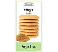 Farmhouse Biscuits - Sugar Free Ginger Cookies 150g (6 Pack)
