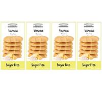 Farmhouse Biscuits, Sugar Free Viennese Shorties Cookies 150g (Pack of 4), Diabetic Friendly, Perfect for Gifting
