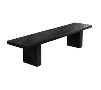 Farmhouse Black Dining Bench - Solid Wood Entryway & Shoe Sto Bench for Living Room, Foyer, Balcony - Sturdy 100cm Wooden Indoor Fur