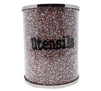 Farmhouse Chic Pink Crystal-Filled Diamond Kitchen Utensil Holder with Silver Metal Frame - Stylish and Compact Countertop Organizer for Kitchen Accessories - 16 x 13 x 13 Inches