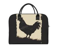 Farmhouse Chicken Laptop Tote Bag Casual Travel Handbag Multi Pocket Shoulder Bags for Work Travel
