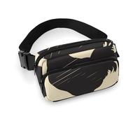 Farmhouse Chicken Waist Bag Fashion Fanny Bag with Adjustable Strap for Outdoor Workout Cycling Unisex, white, 20x13cm, Waist Bag