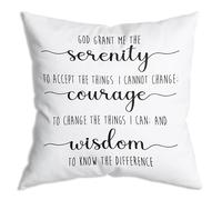 Farmhouse Christian Decor, Vintage Serenity Prayer Pillowcase, God Grant Me The Serenity Farmhouse Bedroom Decor Throw Pillow Covers 18x18 inch Inspirational Gifts，Church Gifts, Christian Gifts