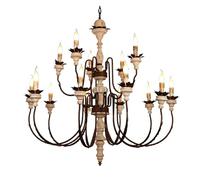 Farmhouse Church Cottage Living Room Foyer Antique Rustic Chandelier Wooden French Classic Hanging,Luxury