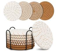 Farmhouse Coasters - Fall & Home Decor Clearance - Dome & Boho Aesthetic - Kitchen & Living Room Decor