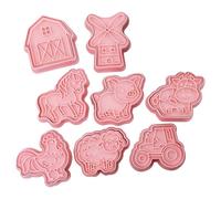Farmhouse Cookie Cutter Shapes Set - Rustic Animal Pastry Press Kit, Detailed Embossing biscuet Stamp Collection, Dough Moulds Helping Craft Cute Farm Snacks, Fondant Cheese Pastry Art Projec